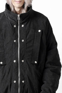 Load image into Gallery viewer, A.F ARTEFACT COVERALL BLOUSON / CORDUROY &amp; QUILTING PADDED (BLACK)