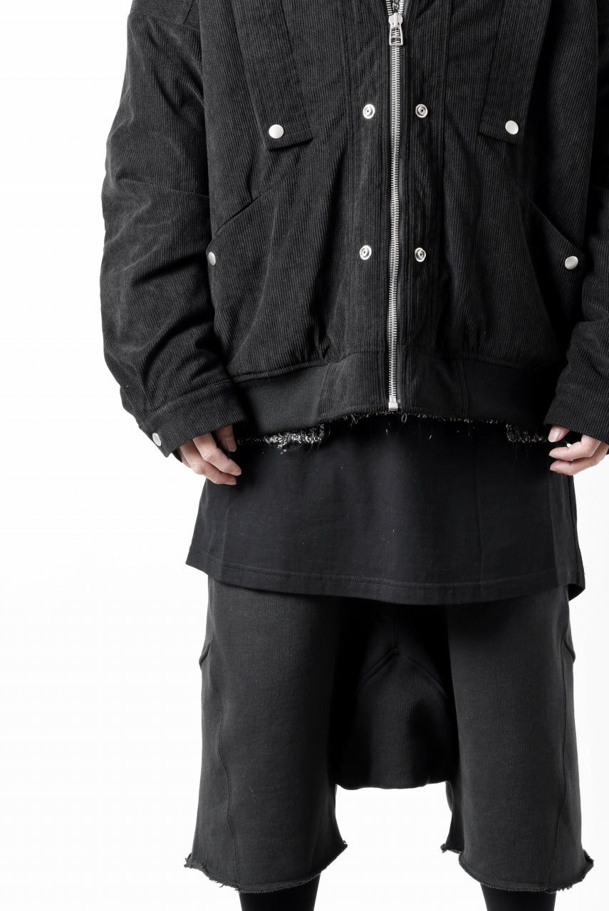 A.F ARTEFACT COVERALL BLOUSON / CORDUROY & QUILTING PADDED (BLACK)