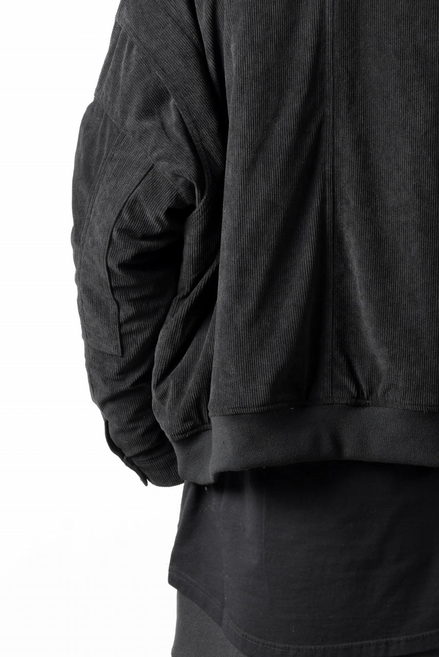 A.F ARTEFACT COVERALL BLOUSON / CORDUROY & QUILTING PADDED (BLACK)
