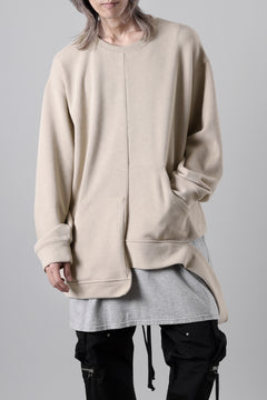 画像をギャラリービューアに読み込む, A.F ARTEFACT ASYMMETRY LOOP HEM TOP / COPE KNIT JERSEY (BEIGE)