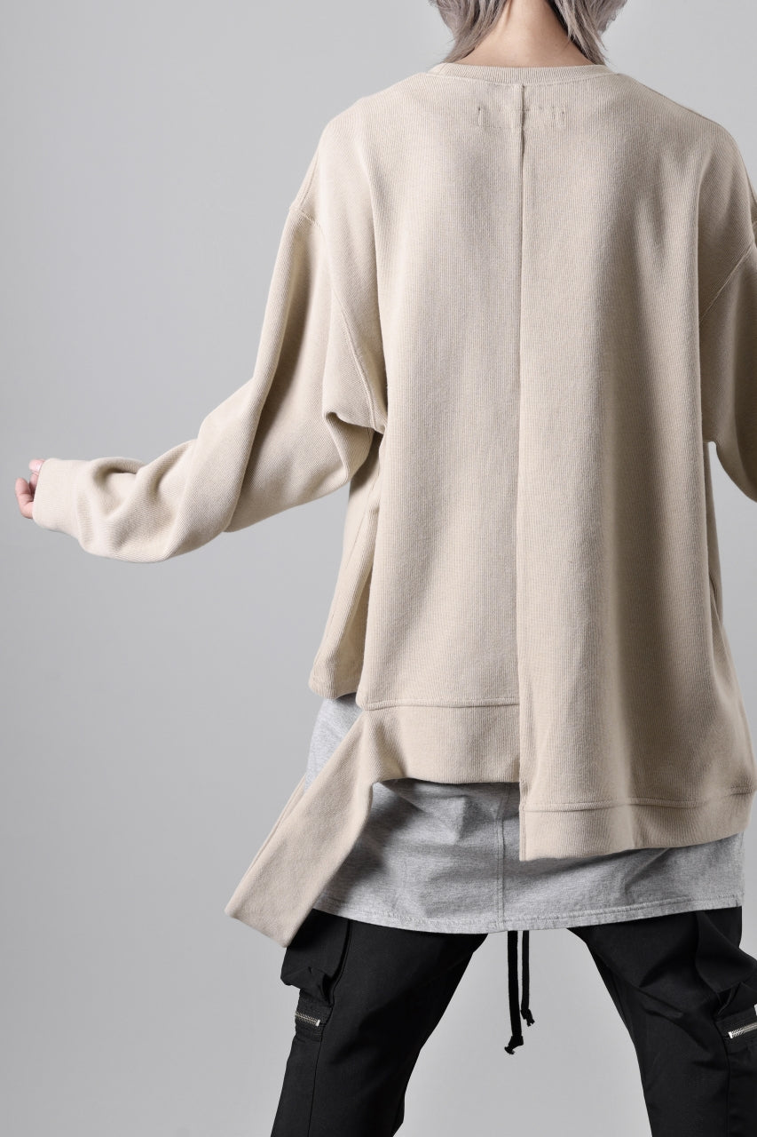 画像をギャラリービューアに読み込む, A.F ARTEFACT ASYMMETRY LOOP HEM TOP / COPE KNIT JERSEY (BEIGE)