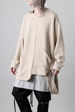 画像をギャラリービューアに読み込む, A.F ARTEFACT ASYMMETRY LOOP HEM TOP / COPE KNIT JERSEY (BEIGE)