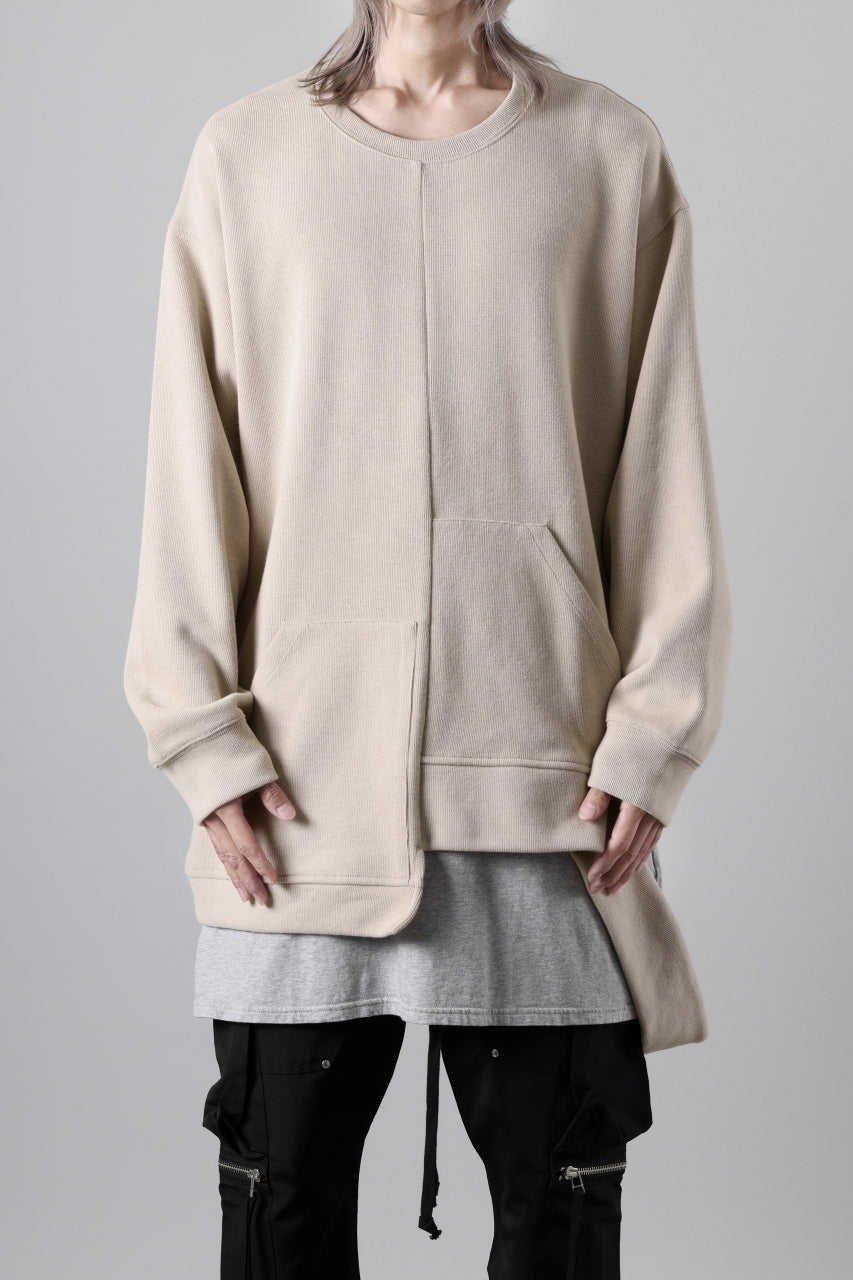 画像をギャラリービューアに読み込む, A.F ARTEFACT ASYMMETRY LOOP HEM TOP / COPE KNIT JERSEY (BEIGE)