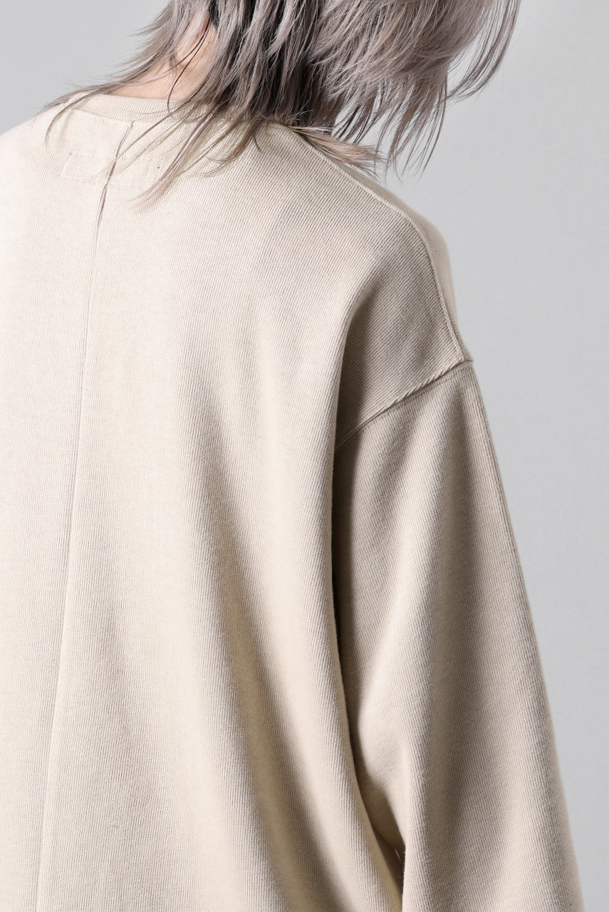 A.F ARTEFACT ASYMMETRY LOOP HEM TOP / COPE KNIT JERSEY (BEIGE)