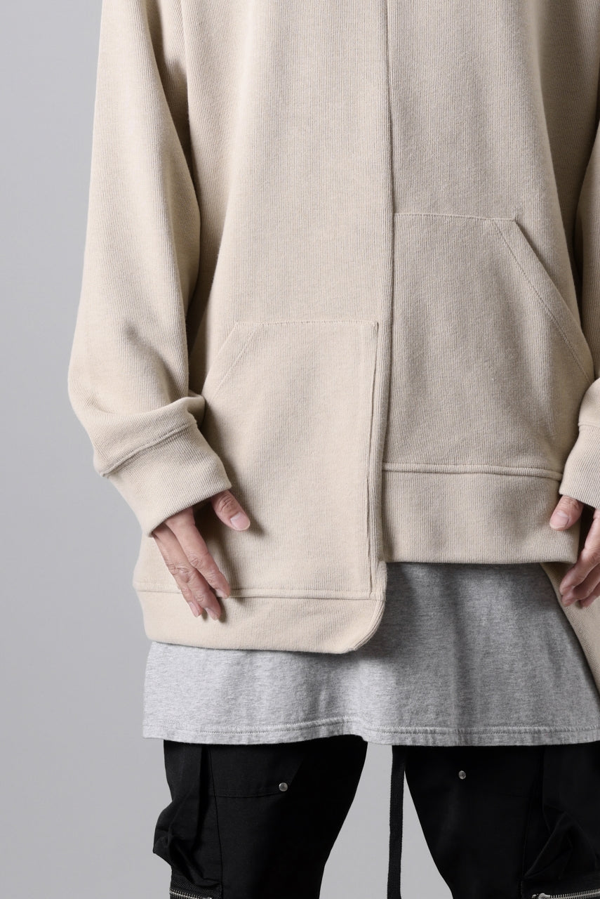 画像をギャラリービューアに読み込む, A.F ARTEFACT ASYMMETRY LOOP HEM TOP / COPE KNIT JERSEY (BEIGE)