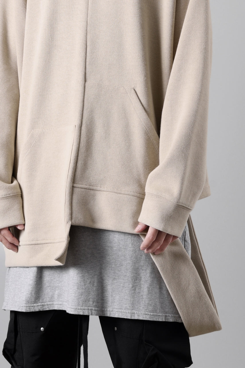 A.F ARTEFACT ASYMMETRY LOOP HEM TOP / COPE KNIT JERSEY (BEIGE)