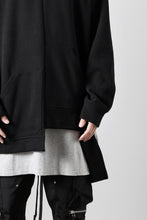 Load image into Gallery viewer, A.F ARTEFACT ASYMMETRY LOOP HEM TOP / COPE KNIT JERSEY (BLACK)