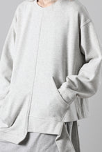 Load image into Gallery viewer, A.F ARTEFACT ASYMMETRY LOOP HEM TOP / COPE KNIT JERSEY (LIGHT GREY)
