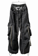 A.F ARTEFACT EXTREME WIDE CARGO PANTS / FADED DENIM (VINTAGE BLACK)
