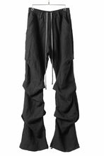 Load image into Gallery viewer, A.F ARTEFACT TUCK VOLUME BAGGY PANTS / ORGANIC LINEN (BLACK)