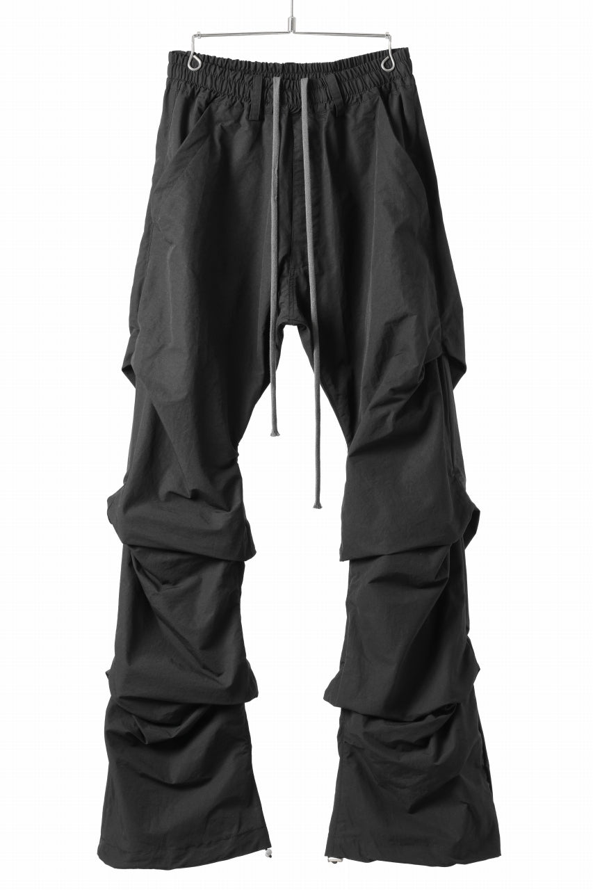 A.F ARTEFACT TUCK VOLUME BAGGY PANT サイズ1 A.F ARTEFACT TUCK VOLUME BAGGY PANTS / SMOOTH NYLON (BLACK)の商品