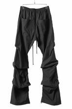 Load image into Gallery viewer, A.F ARTEFACT TUCK VOLUME BAGGY PANTS / SMOOTH NYLON (BLACK)