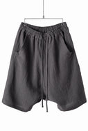 A.F ARTEFACT BOX SARROUEL SHORT PANTS / ORGANIC LINEN (GREY)