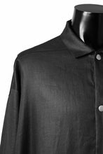 Load image into Gallery viewer, A.F ARTEFACT SNAPPED OVER SHIRT / LINEN TWILL (BLACK)