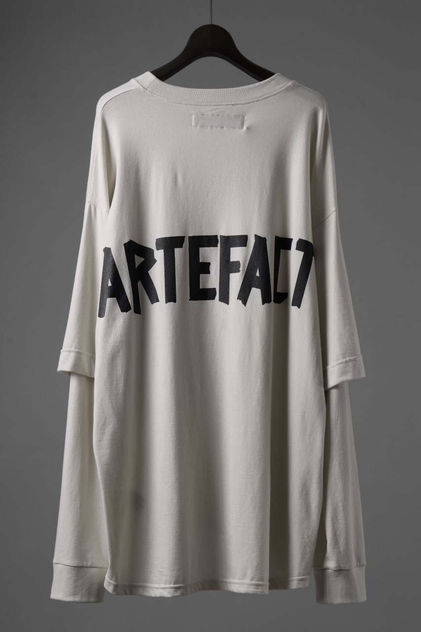 A.F ARTEFACT LAYERED LONG SLEEVE TOPS / PRINT TYPE-A (IVORY)