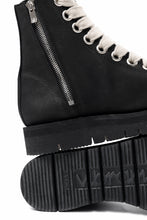 Load image into Gallery viewer, A.F ARTEFACT x Portaille THICK LACE-UP SIDE ZIP BOOTS / OILED NUBUCK (BLACK)
