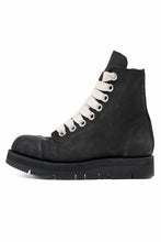 Load image into Gallery viewer, A.F ARTEFACT x Portaille THICK LACE-UP SIDE ZIP BOOTS / OILED NUBUCK (BLACK)
