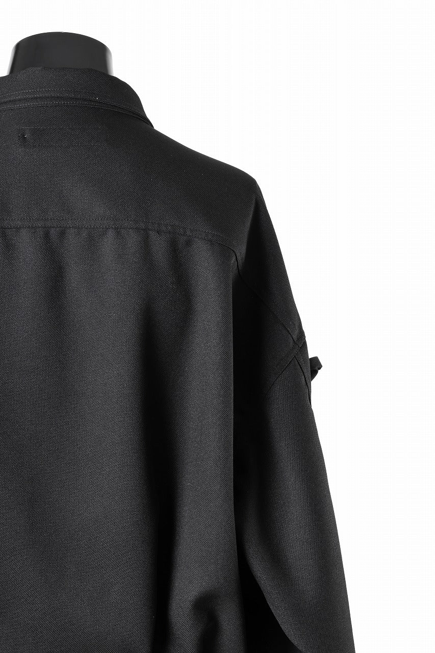 A.F ARTEFACT KNOTTING DETAIL TWILL BLOUSON (BLACK)