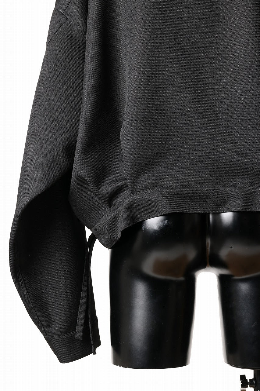 A.F ARTEFACT KNOTTING DETAIL TWILL BLOUSON (BLACK)