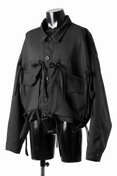 Load image into Gallery viewer, A.F ARTEFACT KNOTTING DETAIL TWILL BLOUSON (BLACK)