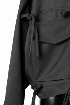 Load image into Gallery viewer, A.F ARTEFACT KNOTTING DETAIL TWILL BLOUSON (BLACK)