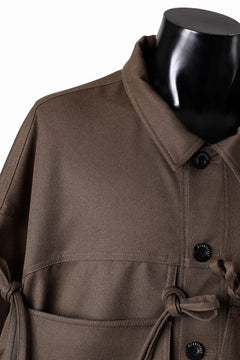 画像をギャラリービューアに読み込む, A.F ARTEFACT KNOTTING DETAIL TWILL BLOUSON (BROWN)