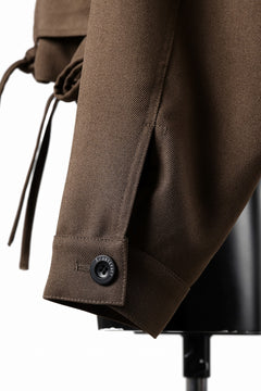 画像をギャラリービューアに読み込む, A.F ARTEFACT KNOTTING DETAIL TWILL BLOUSON (BROWN)