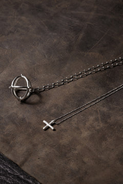 Load image into Gallery viewer, m.a+ medium + globe necklace with silver chain / AD31 AG (SILVER)