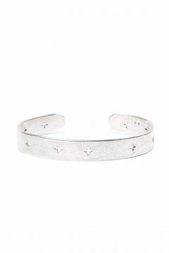 Load image into Gallery viewer, m.a+ cross punched silver bracelet / AB15 AG (SILVER)