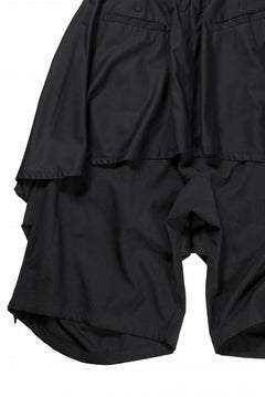 画像をギャラリービューアに読み込む, beauty : beast 8Q LAYERED SUPER WIDE SAROUEL PANTS (BLACK)