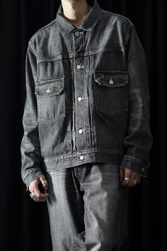 Load image into Gallery viewer, Y's for men x MASSES DENIM JACKET / HAND WASH 14.0oz BAUMWOLLE (BLACK)