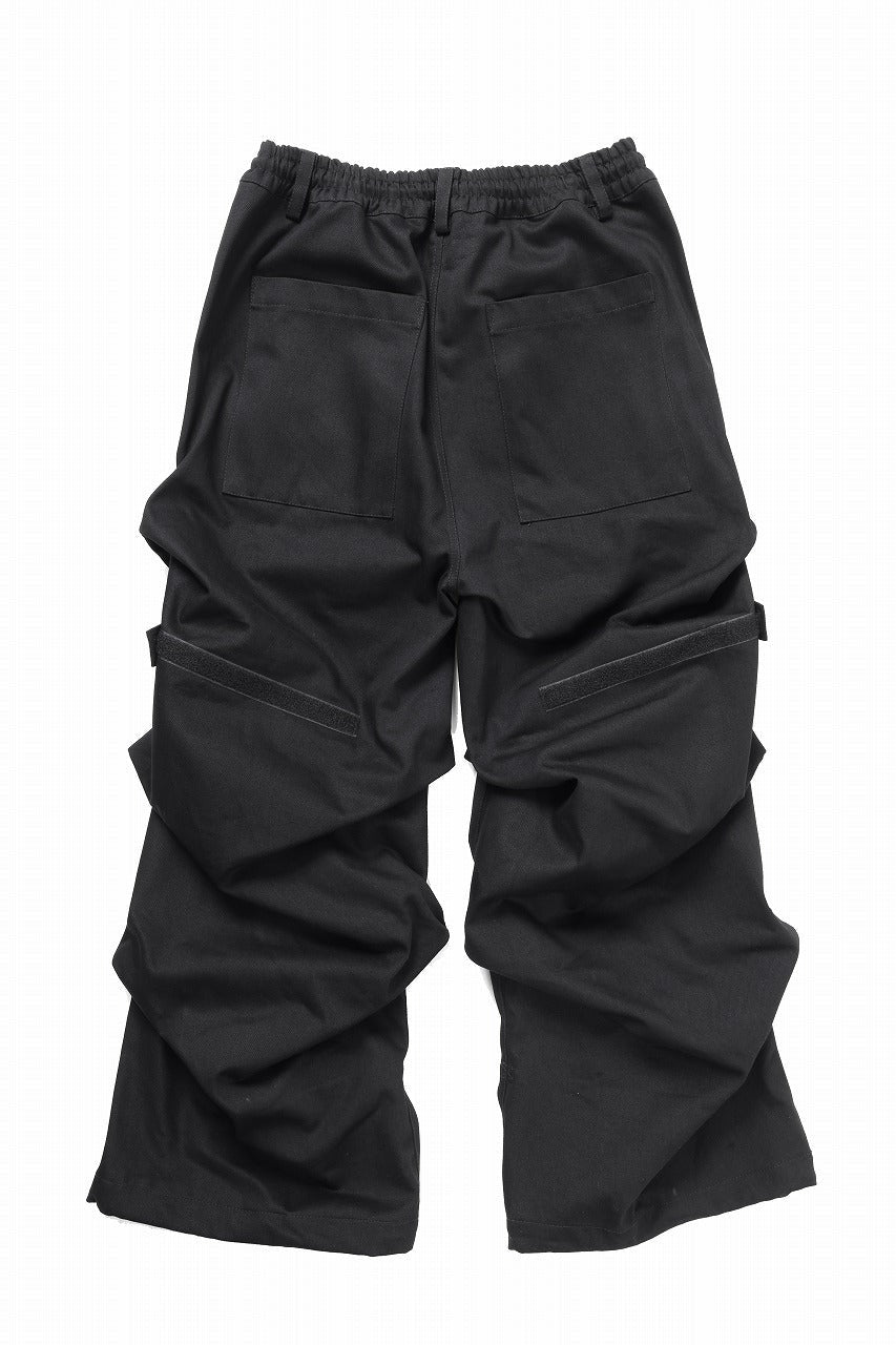 A.F ARTEFACT EXTREME WIDE BAGGY PANTS / PURE DENIM (BLACK)