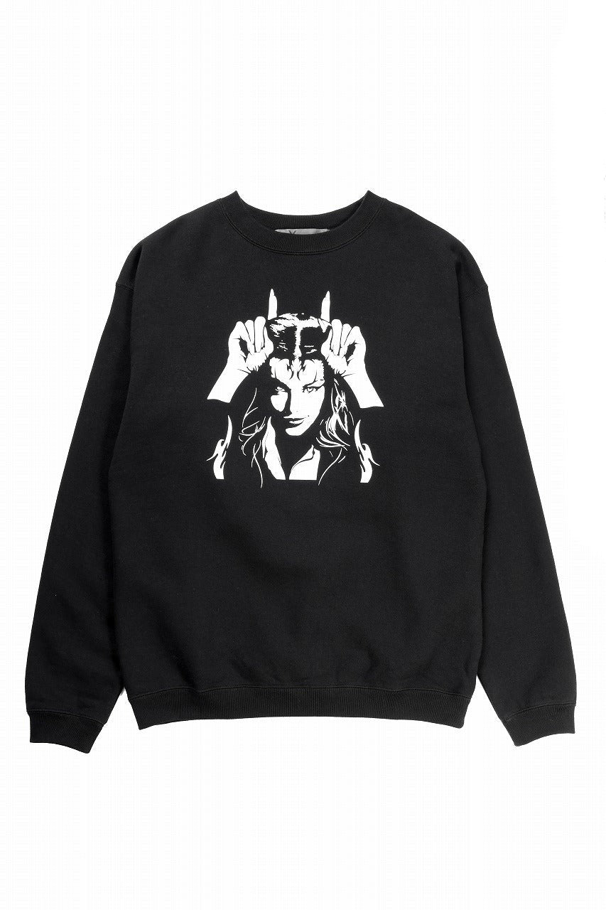 Y's for men x MASSES SWEAT SHIRT / PRINT B (BLACK)