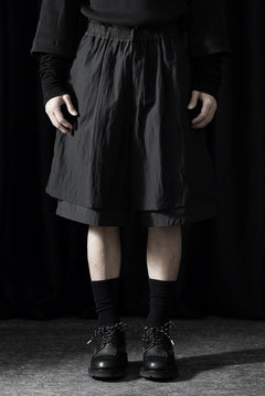 画像をギャラリービューアに読み込む, F/CE. MESH LAYERED WIDE SHORT PANTS (BLACK)