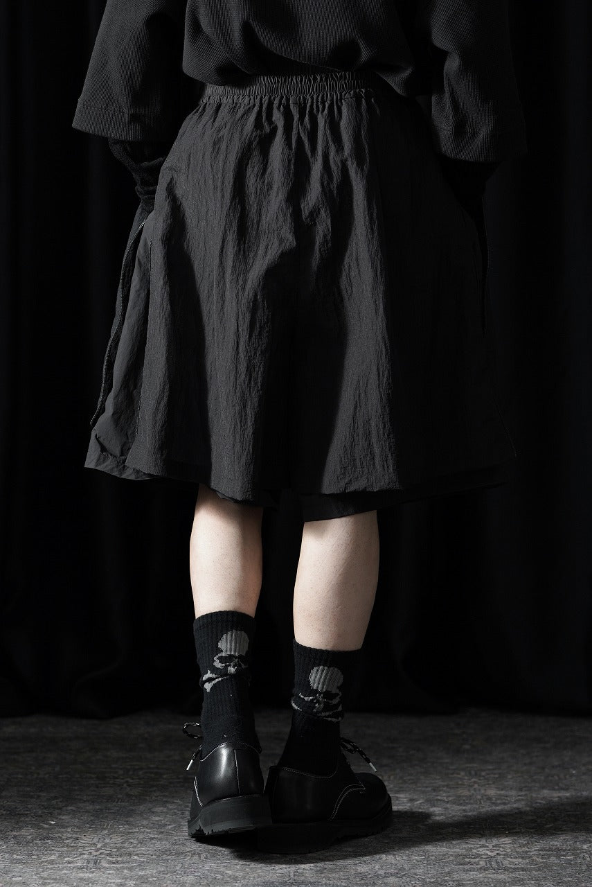 画像をギャラリービューアに読み込む, F/CE. MESH LAYERED WIDE SHORT PANTS (BLACK)