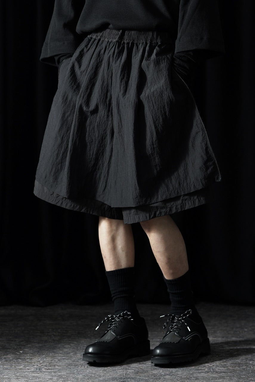 画像をギャラリービューアに読み込む, F/CE. MESH LAYERED WIDE SHORT PANTS (BLACK)