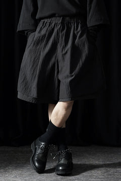 画像をギャラリービューアに読み込む, F/CE. MESH LAYERED WIDE SHORT PANTS (BLACK)