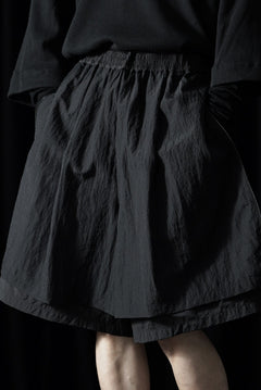 画像をギャラリービューアに読み込む, F/CE. MESH LAYERED WIDE SHORT PANTS (BLACK)