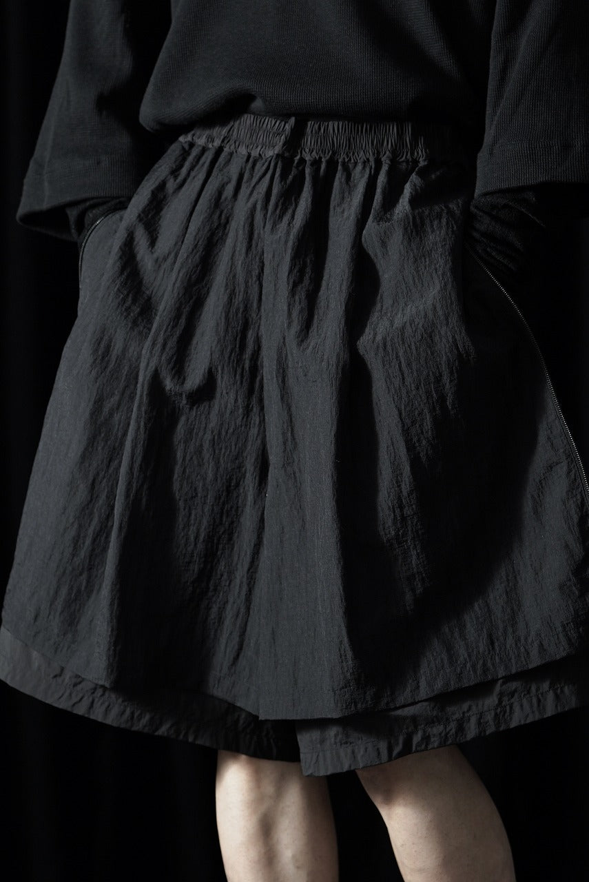 画像をギャラリービューアに読み込む, F/CE. MESH LAYERED WIDE SHORT PANTS (BLACK)