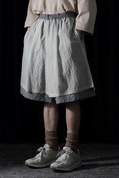 画像をギャラリービューアに読み込む, F/CE. MESH LAYERED WIDE SHORT PANTS (Gray)