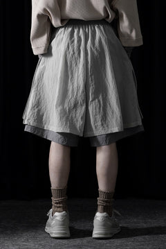 画像をギャラリービューアに読み込む, F/CE. MESH LAYERED WIDE SHORT PANTS (Gray)