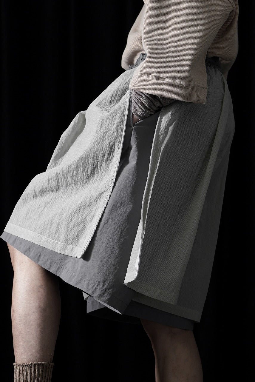 画像をギャラリービューアに読み込む, F/CE. MESH LAYERED WIDE SHORT PANTS (Gray)