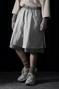 画像をギャラリービューアに読み込む, F/CE. MESH LAYERED WIDE SHORT PANTS (Gray)