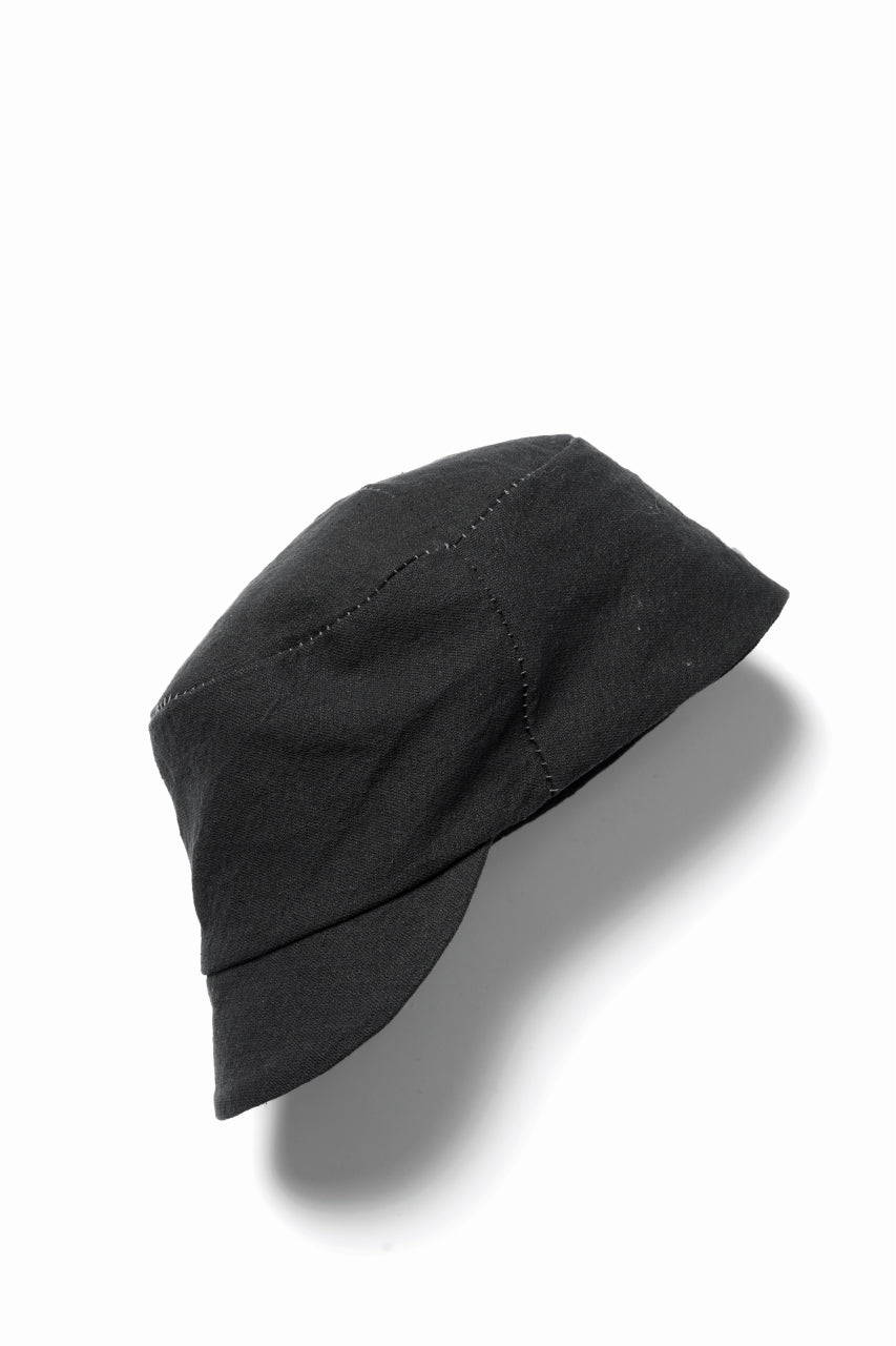 画像をギャラリービューアに読み込む, forme d'expression Field Cap / F02B (Washed Black)