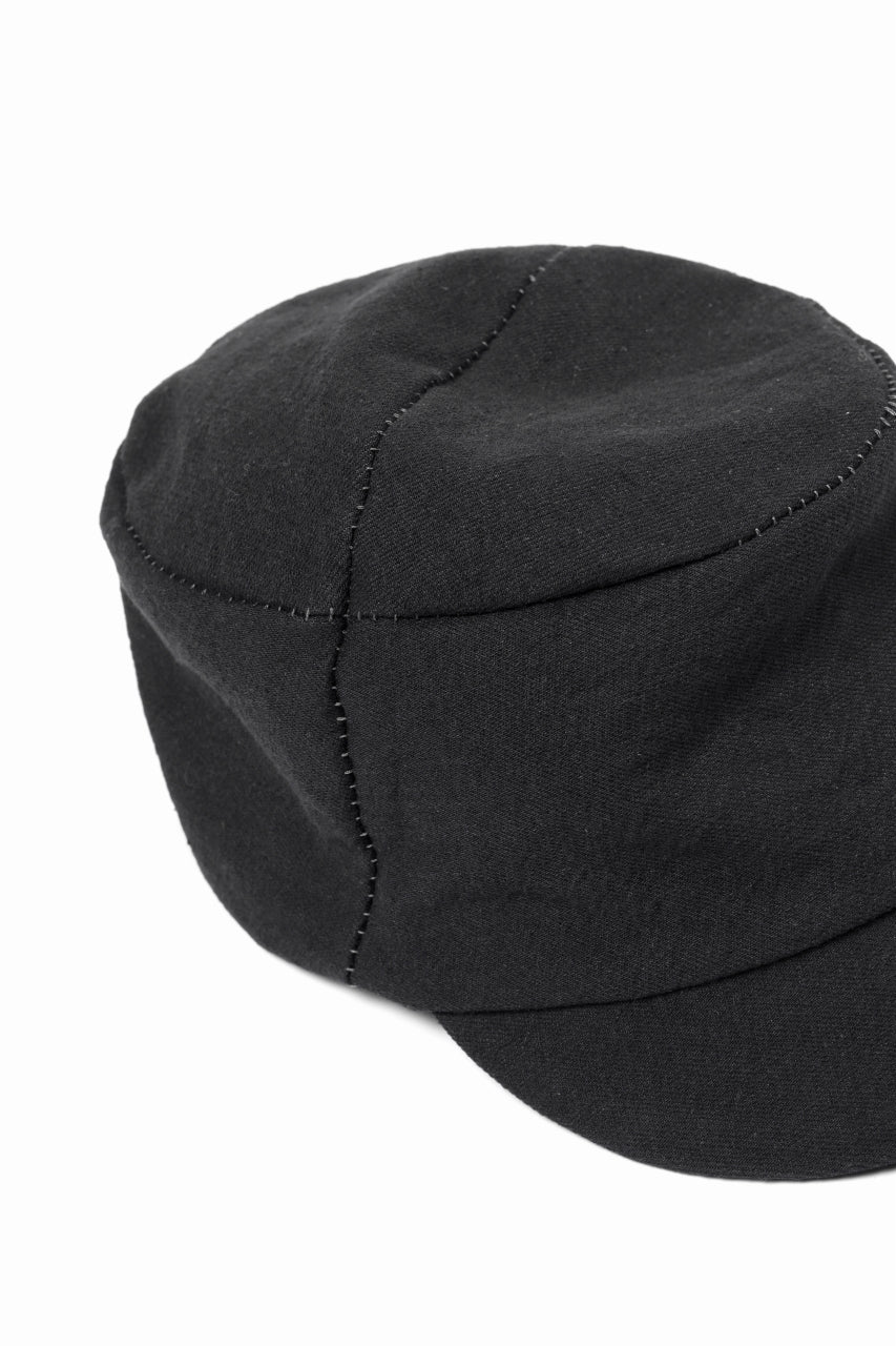画像をギャラリービューアに読み込む, forme d'expression Field Cap / F02B (Washed Black)
