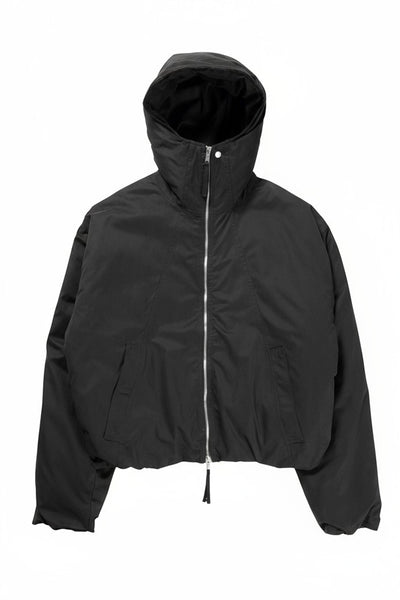 thom/krom HOODIE SHORT JACKET / WARM PADDED (BLACK)