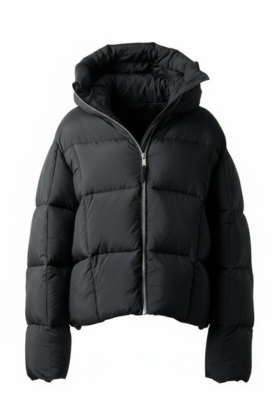 thom/krom BIG HOODIE OVERSIZED JACKET / WARM PUFFER (BLACK)