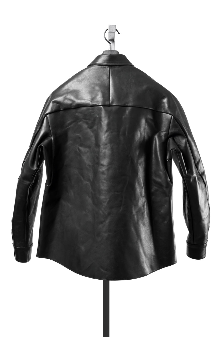画像をギャラリービューアに読み込む, ierib exclusive Shirt Jacket / Saddle Leather (BLACK)