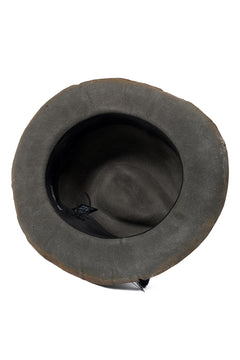Load image into Gallery viewer, ierib × triangles hat "BURNED FEDORA" / WOOL FELT (GREIGE)