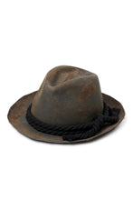 Load image into Gallery viewer, ierib × triangles hat "BURNED FEDORA" / WOOL FELT (GREIGE)